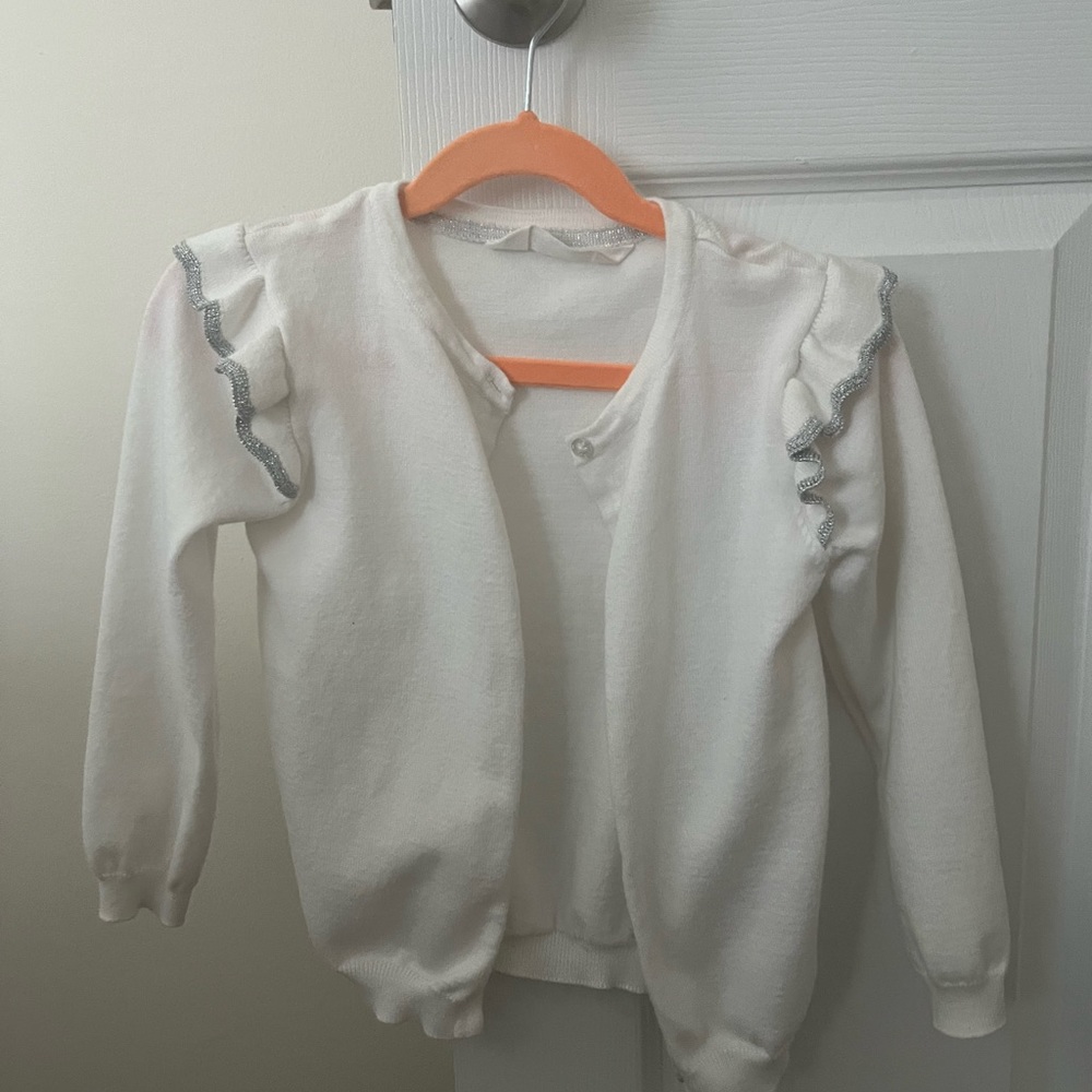 Age 5 white cardigan